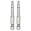 1/2 stuks Veiligheid Torx Bit 1/4" Zeskant Schacht 2" Lang T6-T40 Magnetisch Manipulatiebestendig Ster Bits Schroevendraaier Torx Kop met Gat