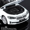 1:18 Scale 5 Series 530Li Toys Models Cars Alloy Diecast Rubber Tires Vehicle Removable Roof Miniature Car for Table Decoration