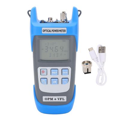 Optical Power Meter 3 In 1 Portable Rechargeable Fiber Optic Tester Visual Fault Locator with LED Li