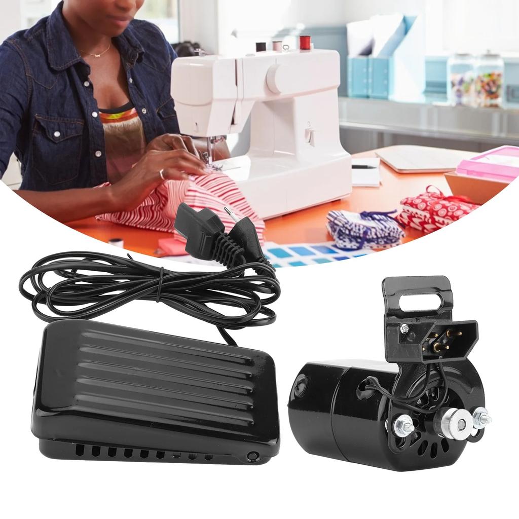 Home Sewing Machine Motor Sewing Machine Motor Sewing Machine Motor Kit Household with Foot Pedal Control Belt 180W EU Plug 220V
