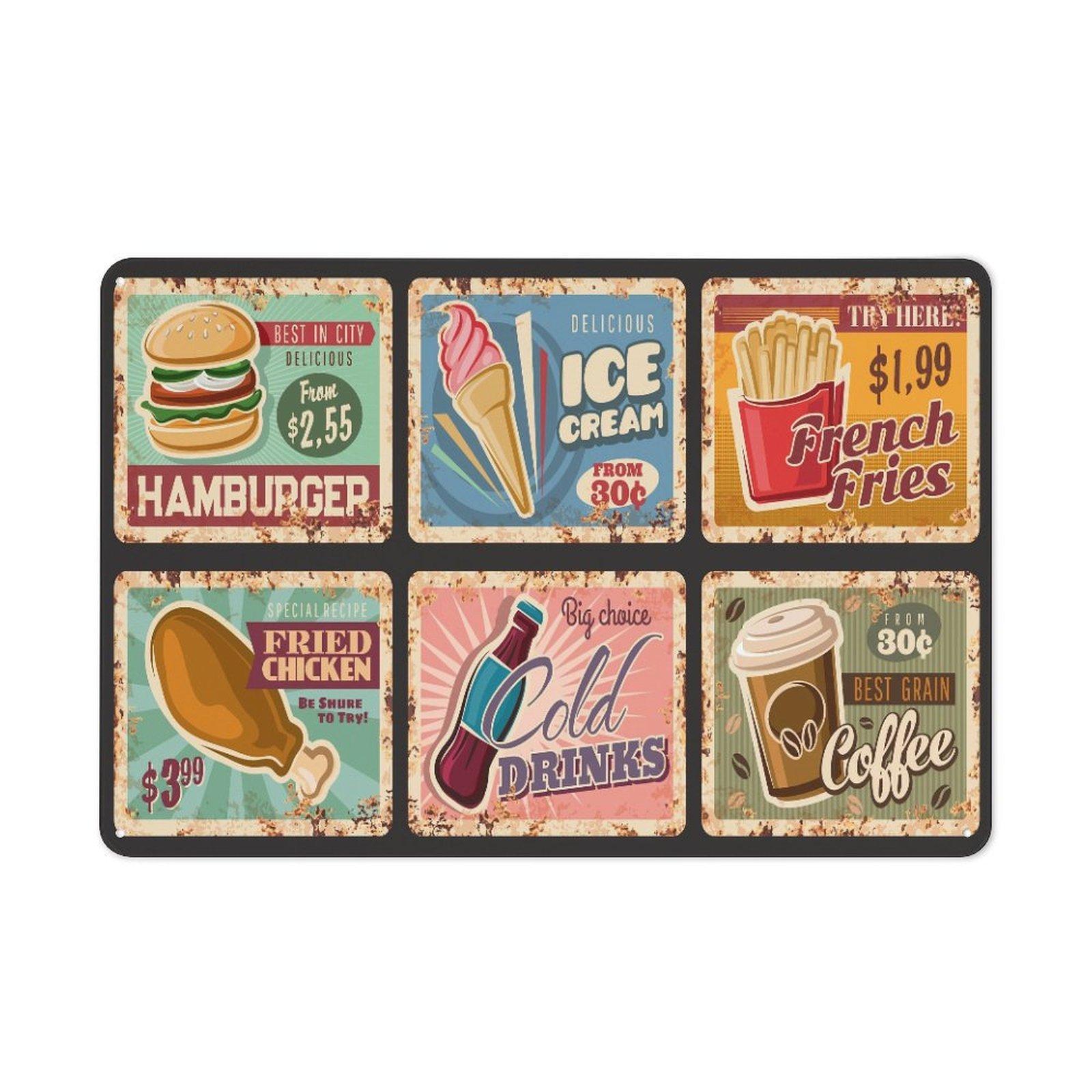 

Одна упаковка горизонтальный металлический постер на стену 2030см 3040см винтажная декоративная табличка для дома бара гаража кафе кухни гостиной стены 20*30CM