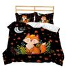 Tier Kleiner Fuchs Liebe Bett Dreiteiliger Bettbezug 3D Digitaldruck Set Vierteiliges Set