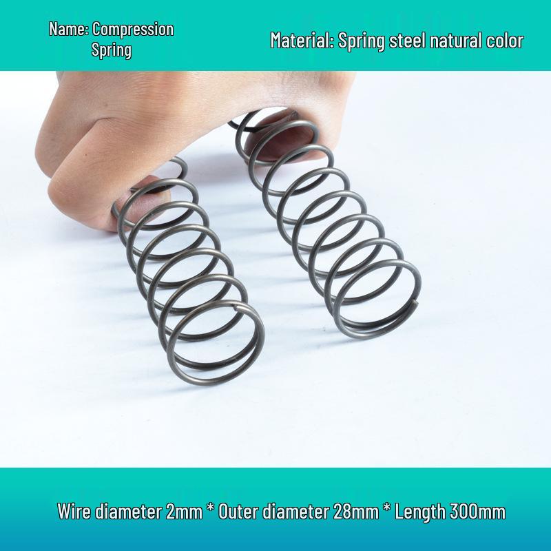 Steel Wire Compression Spring, 1.2-50mm Diameter, Long, Thin & Durable, Yellow, 300 Available