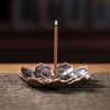 Buddhism Lotus Censer New 1PC Alloy Incense Burner Stick Holder Plate Bronze Nasturtium Incense Burner 7