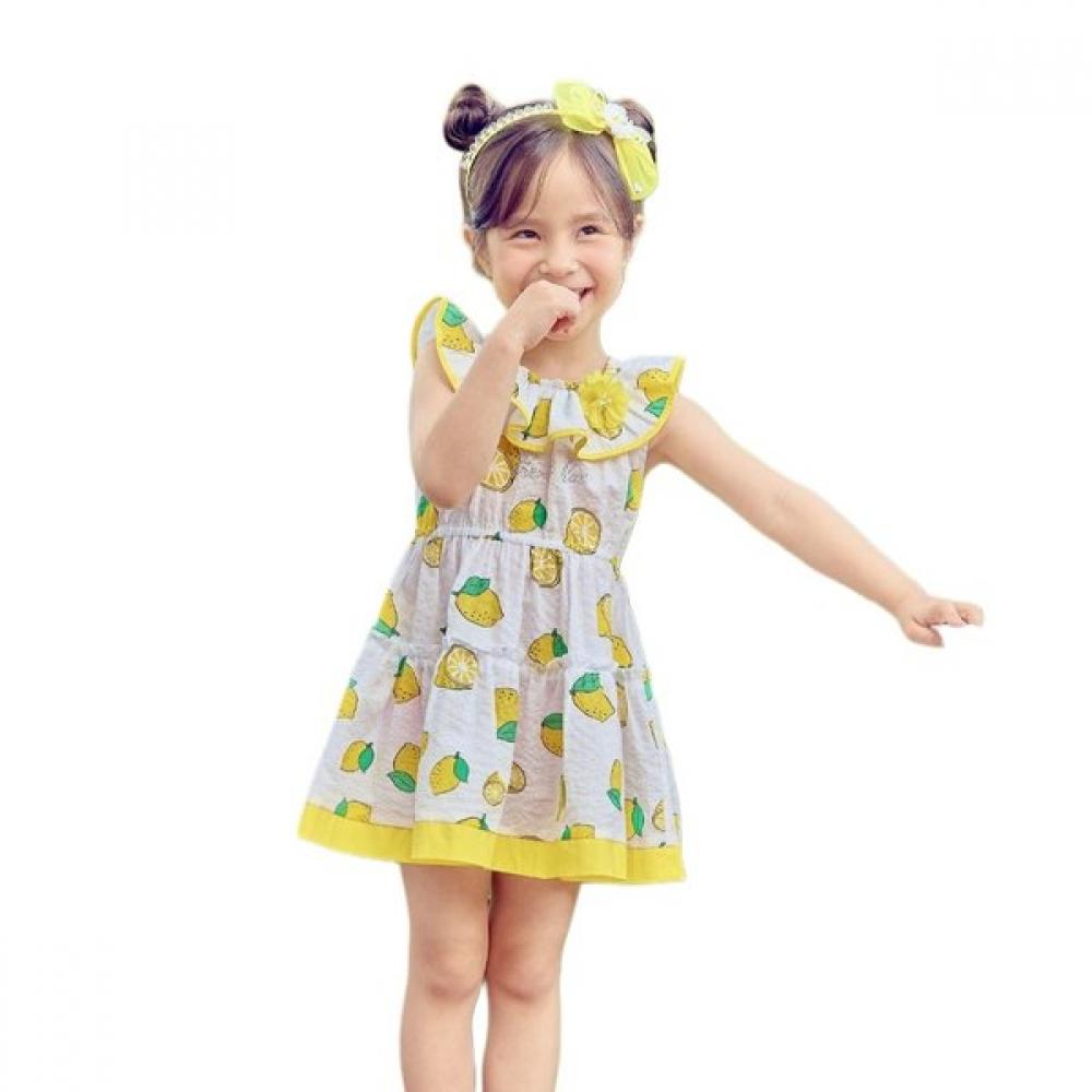 French Cat Lemon Tie Dye Dress Q43dco250 110