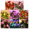4Pcs Artificial Azalea Solar Light with Stake IP65 Waterproof Outdoor Garden Yard Pathway Patio Yard Lawn Faux Flower Decoration Lamp with 56 LED