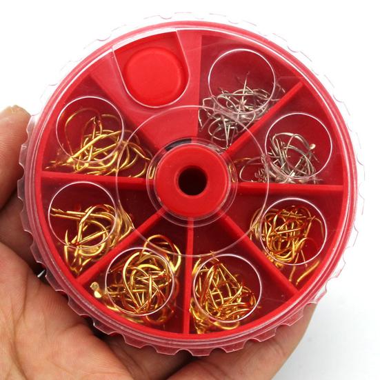 

121 шт. / Комплект Прочная углеродистая сталь Ассорти Размер Рыболовные крючки Рыболовные крючки Инструмент для снастей