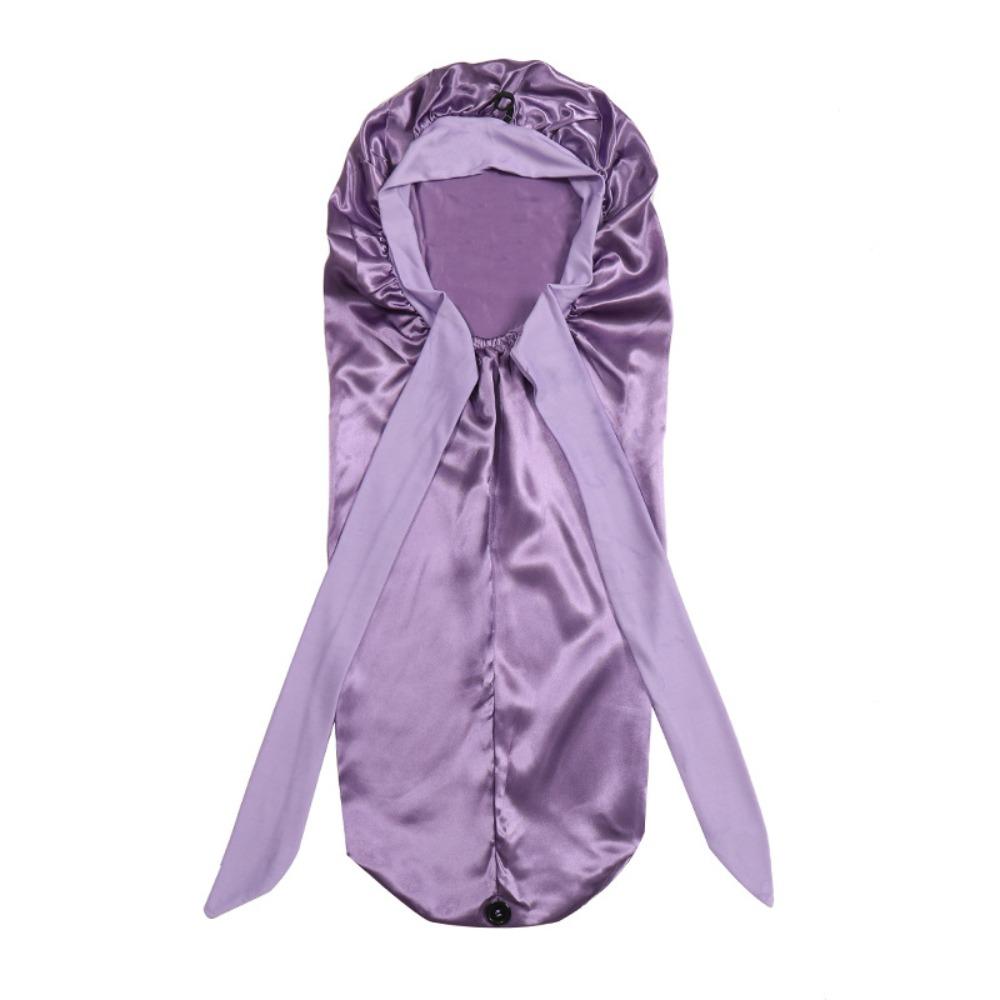 Haarschutz Satin Haube Lockige Haare Zopf Haube Extra Lang Schlafkappe Damen