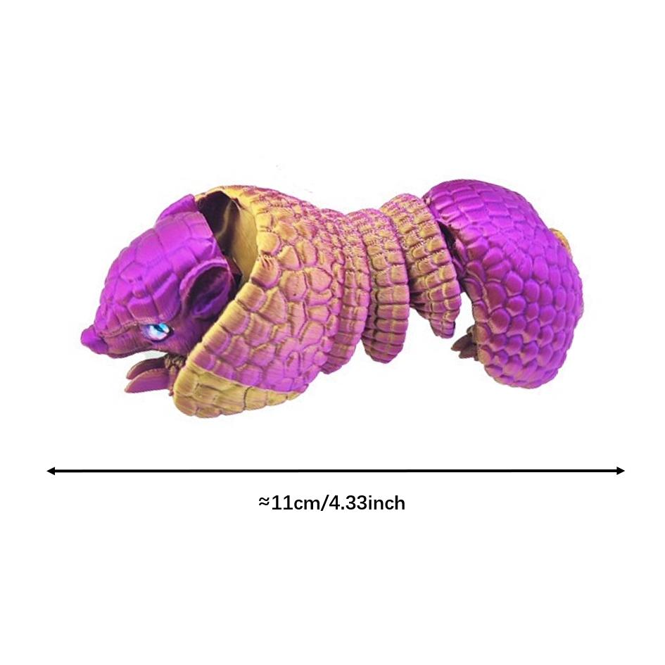 1pc 3D Printed Creative Animal Sculptures - Random Eyes - Joints Movable - Novel Relax Desktop Accessories, Ideal For Party Gift