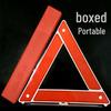 Reflective Warning Triangle for Cars - Foldable Fault Sign with Compact Red Box Packaging.