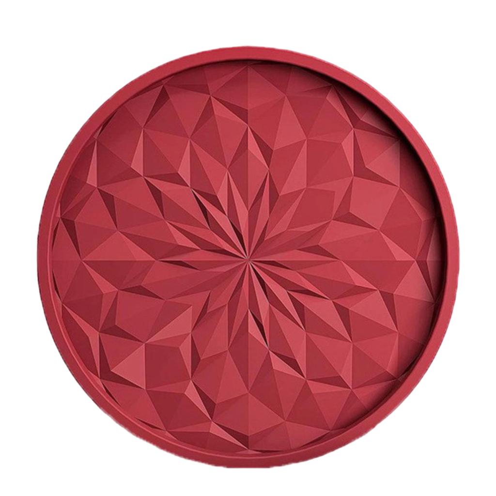 Silicone Coasters Set Thickened Non Slip Coasters with Geometric Pattern Non Stick Cup Mats for Home Office Table Protection Set of 6