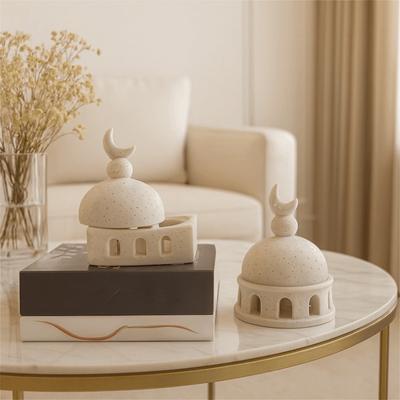 Castle Shape Middle East Aromatherapy Furnace Resin Decorative Ramadan Aromatherapy Cup Architectural Style Eid Desk Ornament
