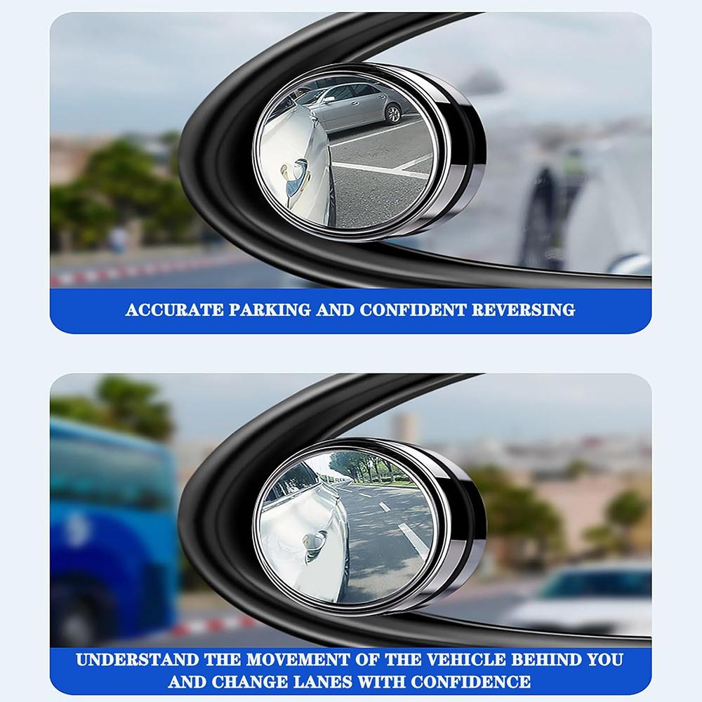 2Pcs Adhesive 360 Grad Blind Spot Auto Rückfahrhilfe Rückspiegel Kleine Runde Spiegel
