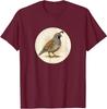 California Quail T-Shirt Retro Bird Tee Design 10 Colors by Bird.Fan