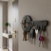 Wooden key hanger Retro Key Black