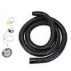 RV Sink Drain Connector and Hose Kit Leak Proof RV Sink Drainage Joint and 2m Sewer Pipe with Anti Loss Chain for Boat