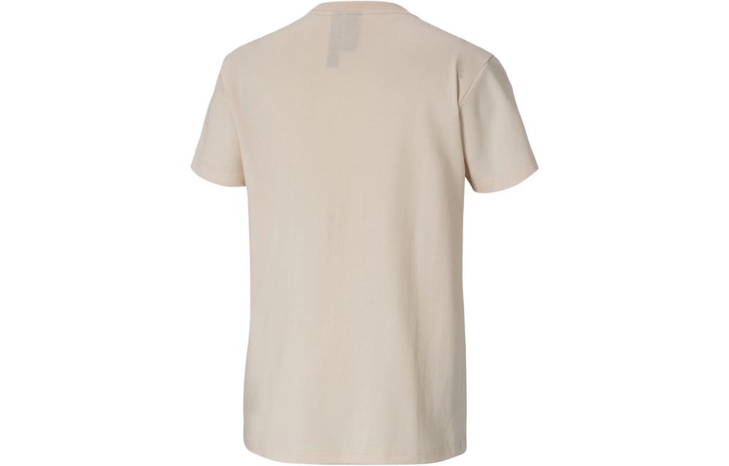 Adidas T Shirts Women's Light Beige Crew Neck Moderate Straight Fit HZ8999