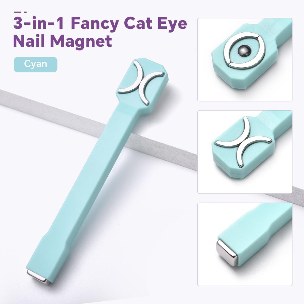 Nail Art Magnetic Stick Wand Pen Set for 3D Cat Eye Gel Painting Nails Art Magnet Wand UV Gel Polish Magic Manicure Tools