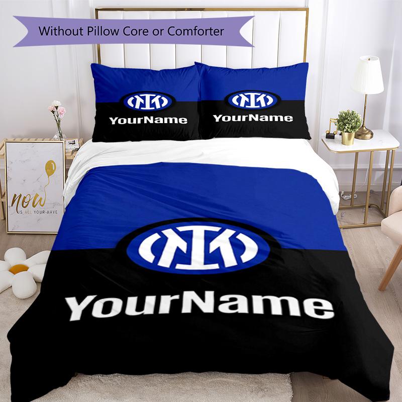 Inter Milan Customize your name Bedding Set Breathable Duvet Cover with Pillowcases Home Decoration Birthday Gift