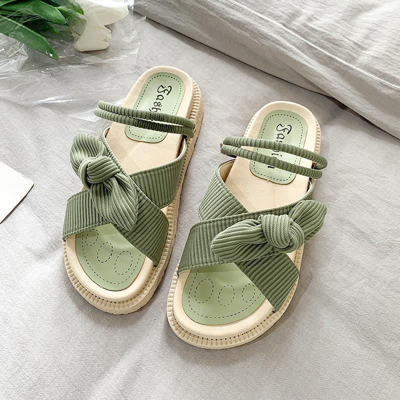 Fashion Women Sandalias Summer Fairy Style 2024 New Fashion Student Platform Roman Lady Sands Flat Shoes Cute Slippers