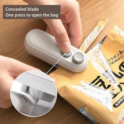 Mini zgrzewarka do torebek z nożem Magnetyczny akumulator USB Przenośne przekąski Worek próżniowy do żywności Maszyna zgrzewająca Resealer Opener Gadżet kuchenny