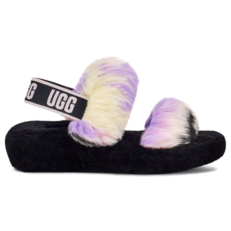 UGG  Oh Yeah Slide Tie Dye Magnolia Women Sneakers Black 1119821-MGNL