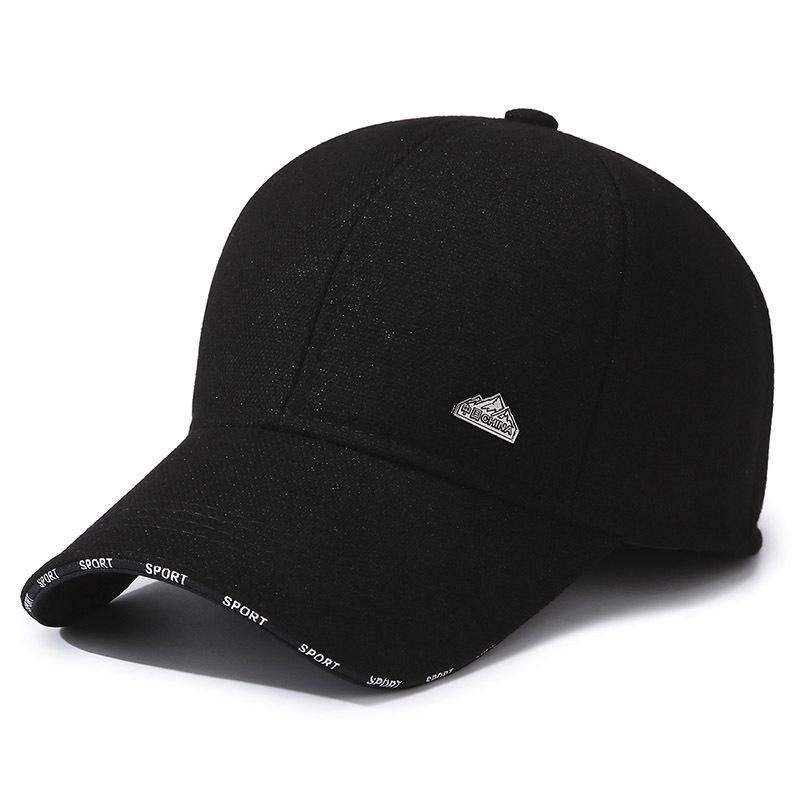New Men'S Ear Protection Cotton Hat, Fleece Warm Baseball Cap, Middle-Aged And Elderly Outdoor Windproof And Cold-Proof Cap