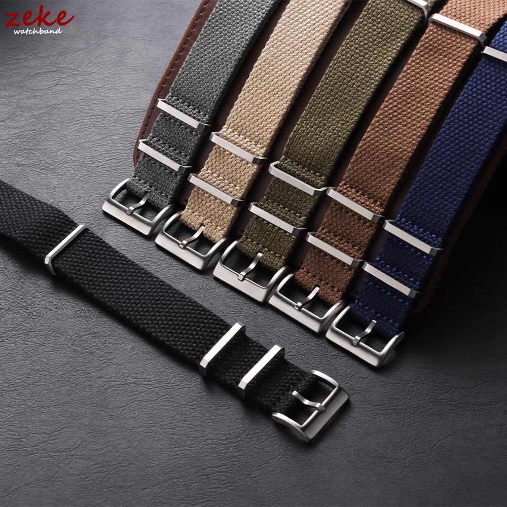 Ribbed Nylon Watch Band 20mm 22mm Comfortable Watch Straps Loop Military Washable Bracelet for Men Watchbands Watch Accessories