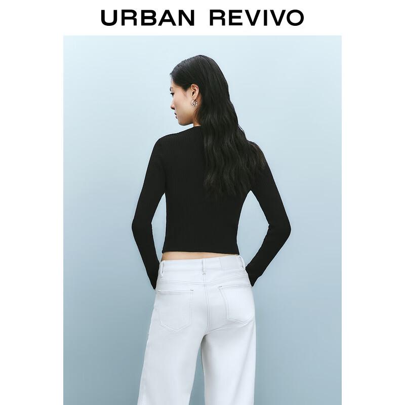 UR 2025 Wiosna Damski Dzianinowy Sweter Rozpinany Colorblock