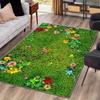 1pc Fresh Floral Daisy Flowers Print Area Rug Floor Carpet for Bedroom, Living Room, Kitchen Garden, Balcony, Sunroom Decor