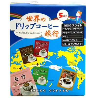Seiko Coffee World Drip Coffee Cestovný, 5 vrecúšok x 4 balenia