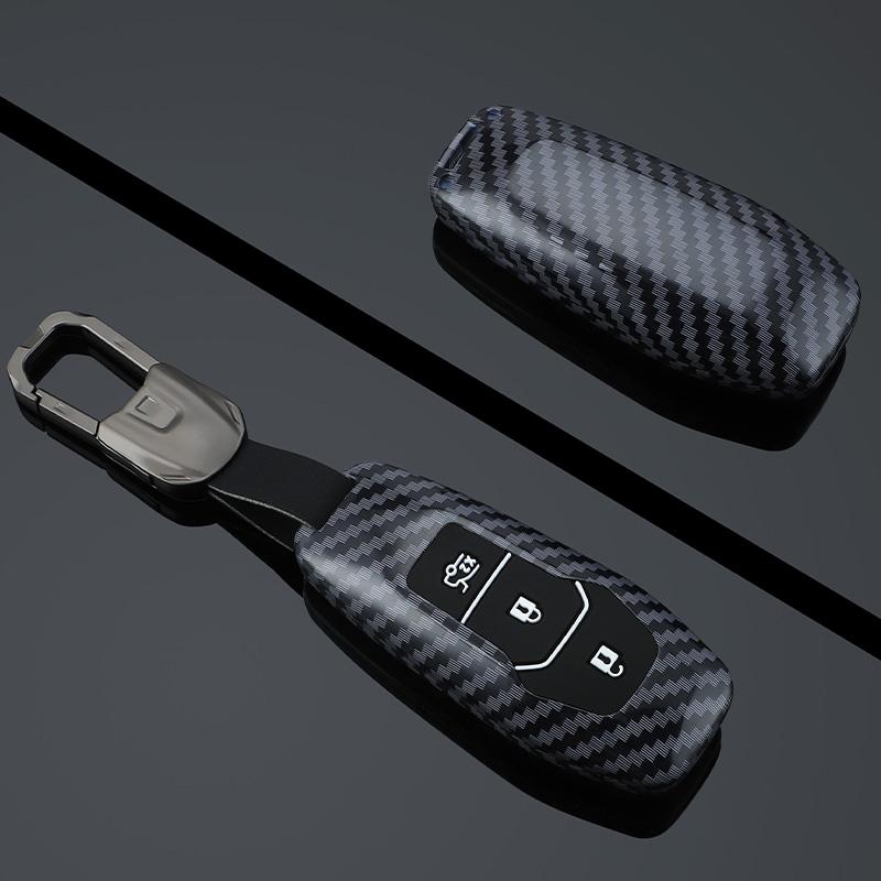 Abs Carbon Fiber For Ford Focus 3 4 St Mondeo 5 Mk5 Mustang F-150 Explorer Edge Fiesta Kuga Mk3 4 Abs Car Key Case Cover Keychai
