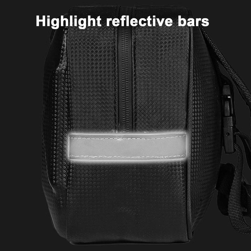 E-Bike Backrest Bag Ebike Saddle Seat Bag Carrier With Reflector Safety Reflective Hard Shell Electric Vehicle Luggage Carrier