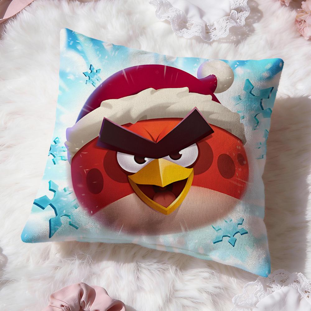 Cute Cartoon A-Angry Birds Cushion Cover Premium Comfort Reversible Pillow Cove -Two In One Design For Any Room & Car Interior