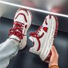 Fashion Men Sneaker Designer Fashion Casual Retro Leather Fabric Height Increased Flat Platform Shoes Student Lace Up Running Shoes