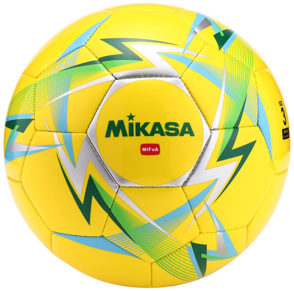 Mikasa MIFoA Soccer Size for Elementary School and Younger F3AZ Recommended Internal Pressure (MIKASA) Ball, 3, Children, Yellow, D-LY, 0.490