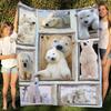Arctic Bear Animal Theme Art Blanket - Soft Warm All-Season Multi-Purpose Throw for Couch, Sofa, Office, Bed & Travel