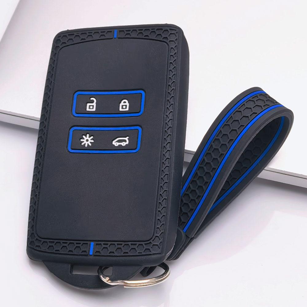 Key Cover for Renault Koleos Kadjar Arkana Clio Megane Captur Zoe Scenic with Keychain Anti-Scratch Guard Shockproof Protection Soft Grip Texture
