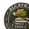 Crocodile Inmate Mugshot Coin Prison Memorabilia Crocodile Challenge Coin Florida Everglades Prison Collectible Crime History Coin Gift for Collectors