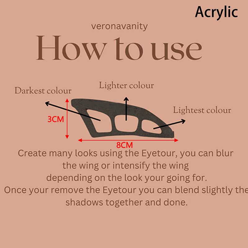 

Инструмент для теней для век Eyetour Помощник для теней для век Инструмент для макияжа глаз Трафареты для теней для век для глаз Eyetour Твоя лучшая подруга для гламура Темплейт для подводки для глаз