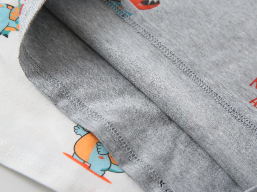 Pojkpolotröja med dinosaurieslag - Långärmad trendig topp med tecknat tryck (2026 Ny ankomst)