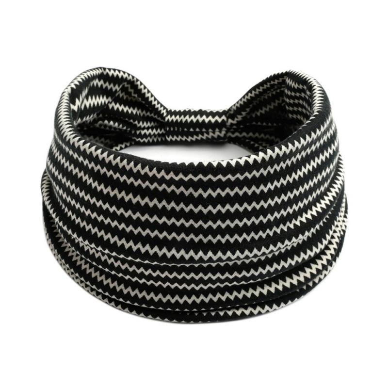 Haarschmuck Retro Haarband Dicke Breite Stirnbänder Turban Workout Bedrucktes Stirnband Kopfwickel für Damen Yoga Sport Haarband