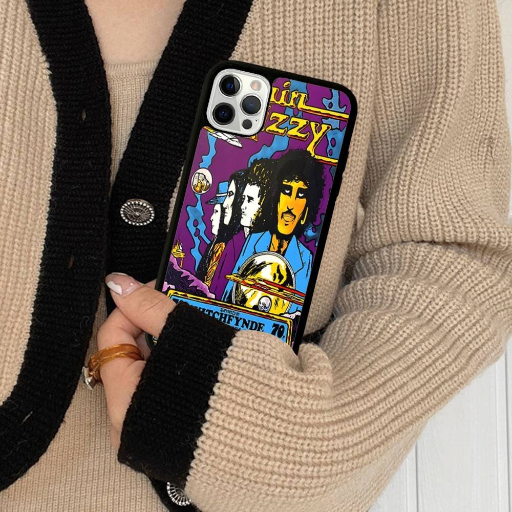 Rock Band T-Thin LizzyS For IPhone 17 16 15 14 13 Pro 12 11 Pro Max Hard PC+TPU Phone Cases Back Cover