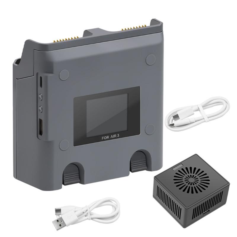 MultiFunction Two Way Drones Charging Station Charging Hubs with USB Port for Air 3 Drones Batteries with USB C Cable