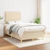 3142166 vidaXL Divan Bed with Mattress Cream 120x200 Cm Fabric