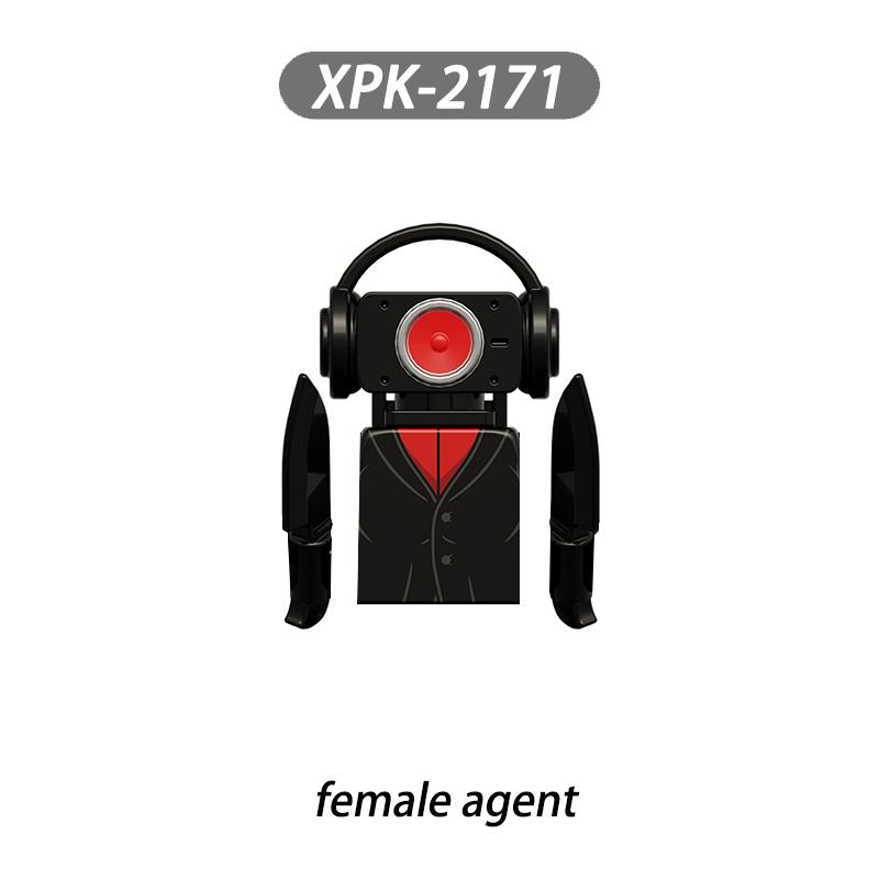 MOC Skibidi Toilet Man Vs Monitor Building Blocks The Audio and Camera Man Toys For Children Christmas Birthday Gift