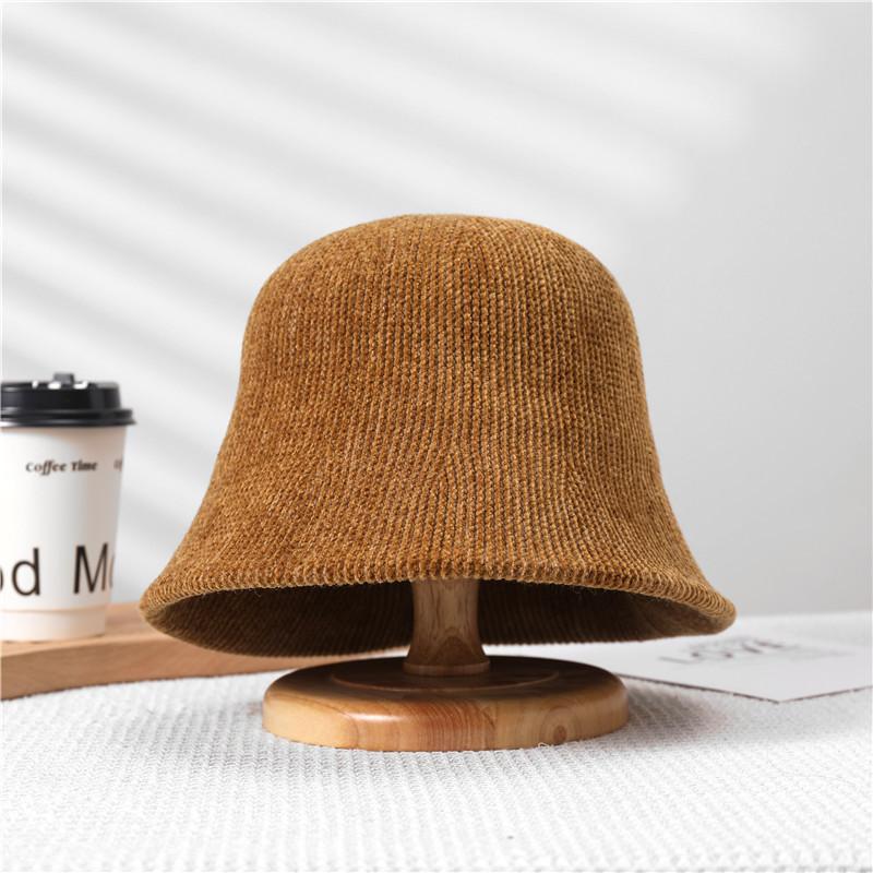 Fashionable Small Brim Bucket Hat Women Winter Warm Windproof Adjustable Cap Elegant Style