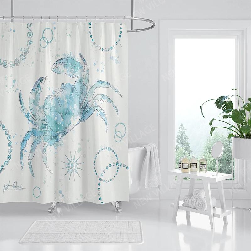 Home waterproof fabric bathroom curtain accessories 90x200 shower shower curtain 240 * 200 Atlantis style shower curtain