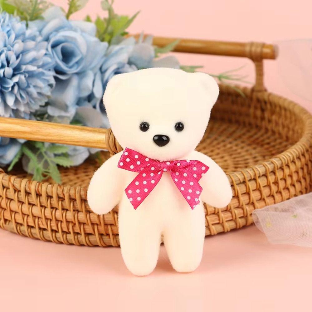

10pcs/set Plush Doll Mini Bear Flower Bouquet Foam Bear Cartoon Bouquet Doll Graduation Gifts небо синє кольору