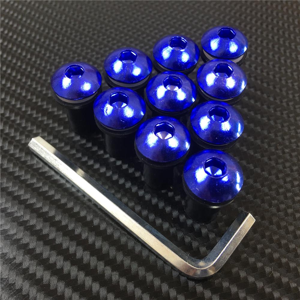 

5 мм 10 шт. болты для ветрового стекла мотоцикла, винты, гайки, крепеж для Suzuki GSXR 600 750 1000 K1 K2 K3 K4 K5 K6 K7 K8 K9 K11 синий